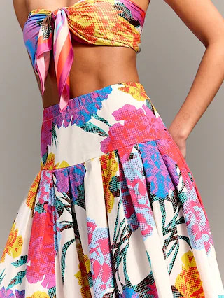 Old Navy x Christopher John Rogers Drop-Waist Midi Skirt | Old Navy (US)