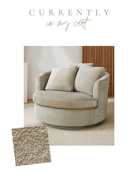 currently in my cart: round swivel chair in boucle fabric, cozy chair, accent chair, living room chair 

#LTKstyletip #LTKhome