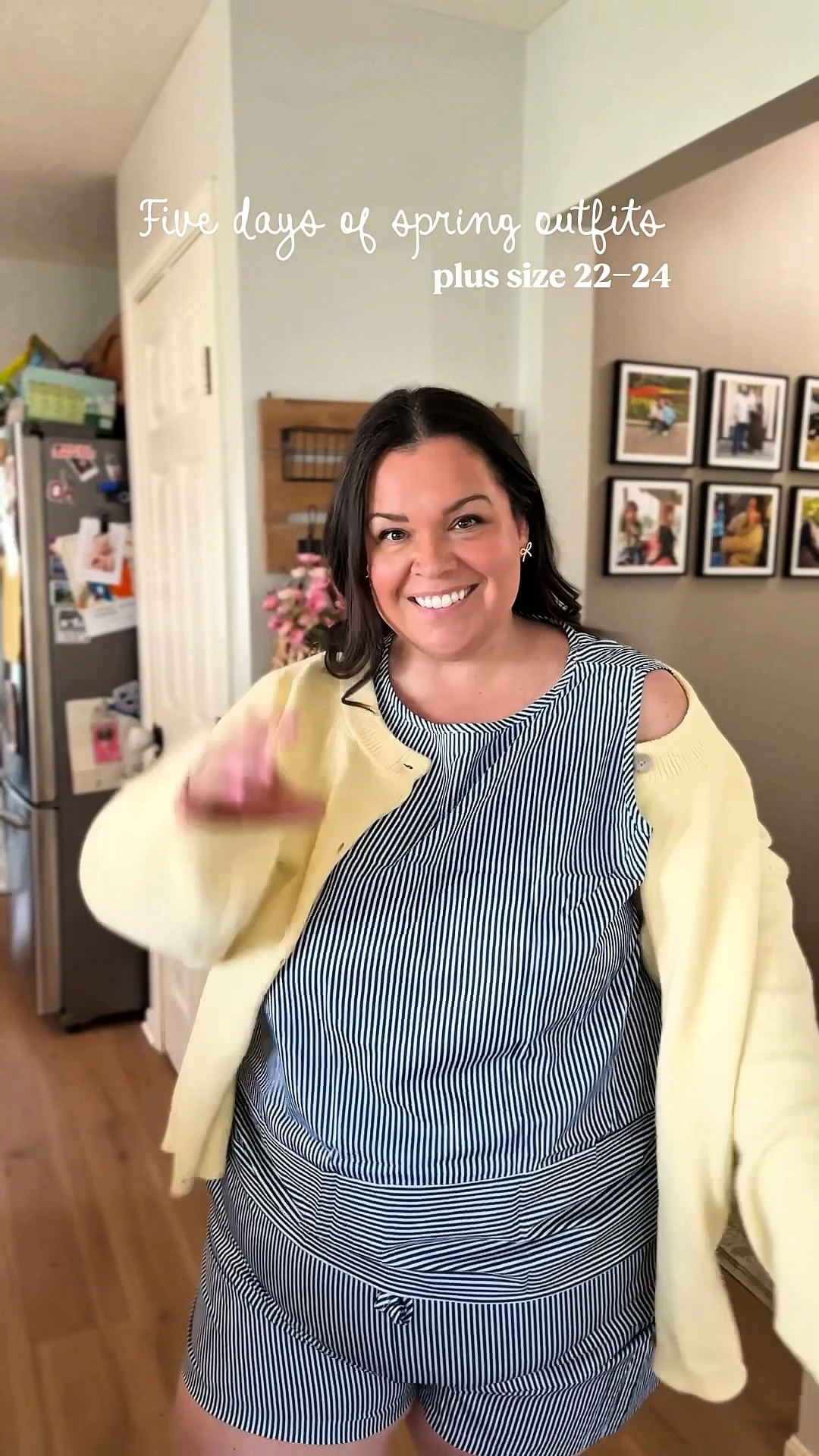 Spring cool mom outfit of the day! Love this Amazon 2 piece blue striped set! 
Wearing a 5x (size up 2 sizes!) 
And a 2x in the sweater 

#LTKPetite #LTKPlusSize #LTKSaleAlert