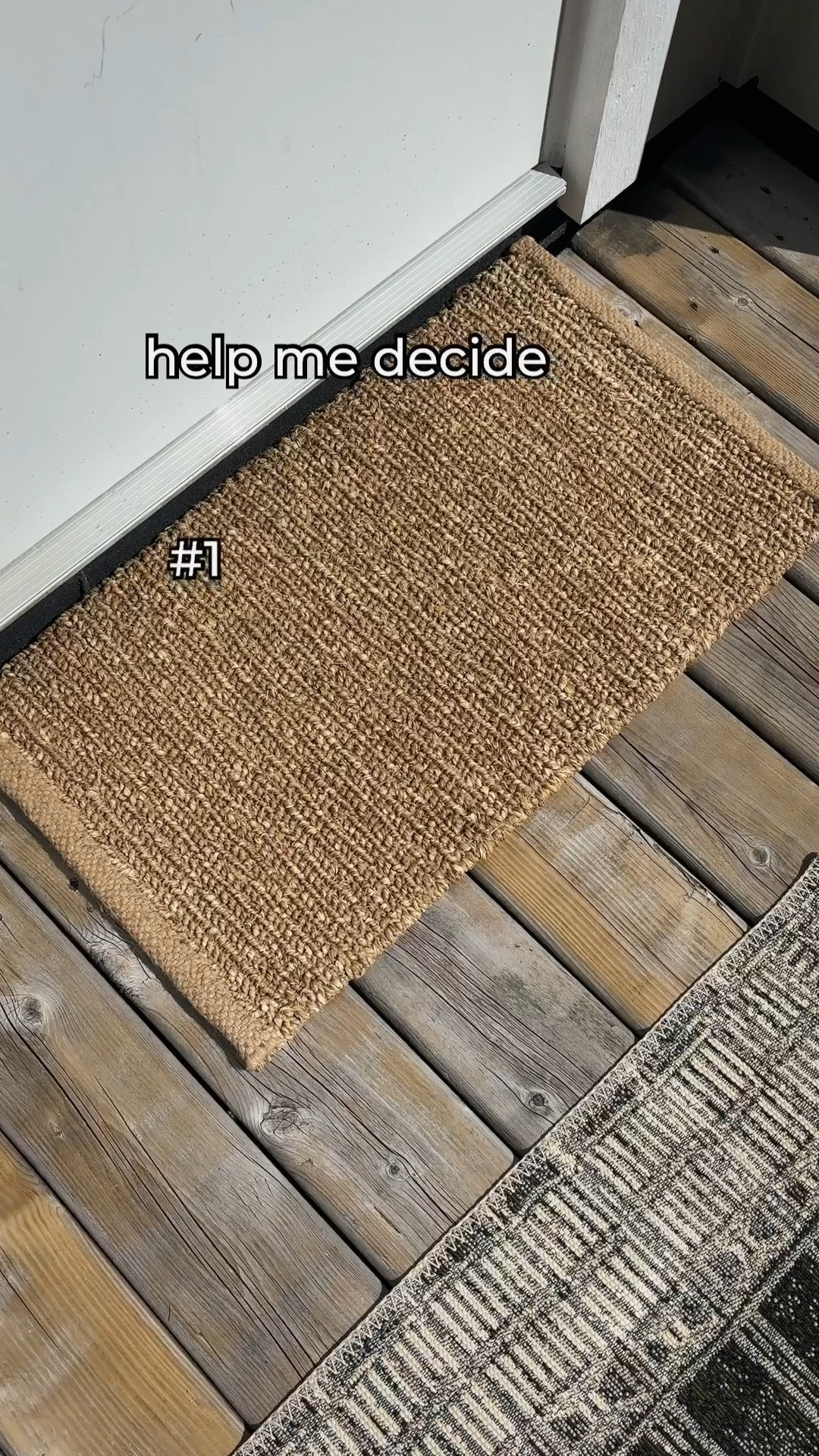 Help me decide on which modern organic door mat to use. 🤔 I love a good welcome mat, but we needed a new one, and now I can’t decide which one too keep! I love the braided detail on #1, but love the plaid / almost checkered print of #2. Both are Wayfair finds and will help you decorate your home and patio on a budget. Both look WAY more expensive than they are and would go great at a front door, at a back door, or on a patio. #wayfairpartner #wayfair @wayfair #patio

#LTKSeasonal #LTKFindsUnder100 #LTKHome
