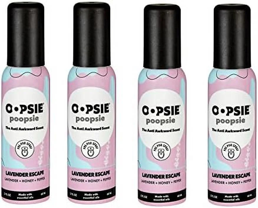 P toilet spray, discreet  portable original Pre-poo spray to use go. Lavender Scape 4 Pack Toilet... | Walmart (US)