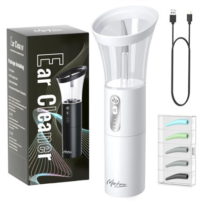 Morfone Electric Ear Cleaning Kit Effective & Safe Ear Cleaner Irrigation Flushing System 4 Pressure Modes for Ear Wax Buildup（White） | Target