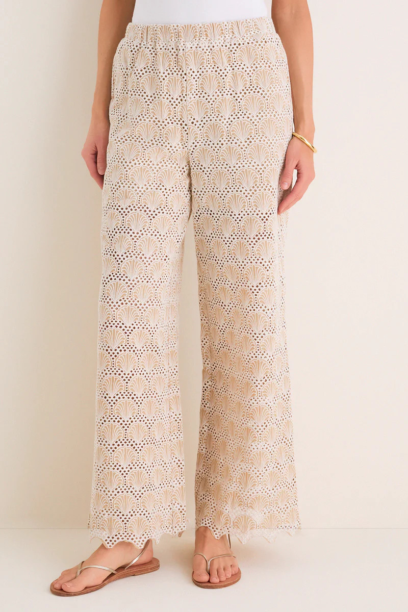 Tan Seashell Eyelet Shelly Pants | Tuckernuck (US)