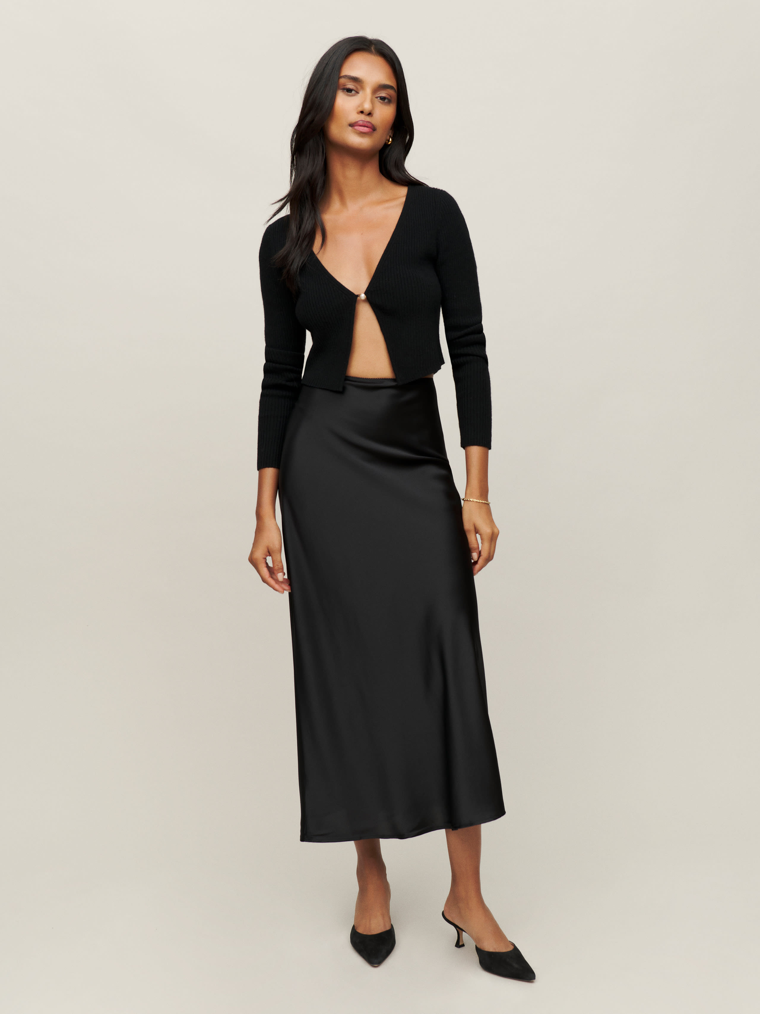 Layla Silk Skirt | Reformation (Global)