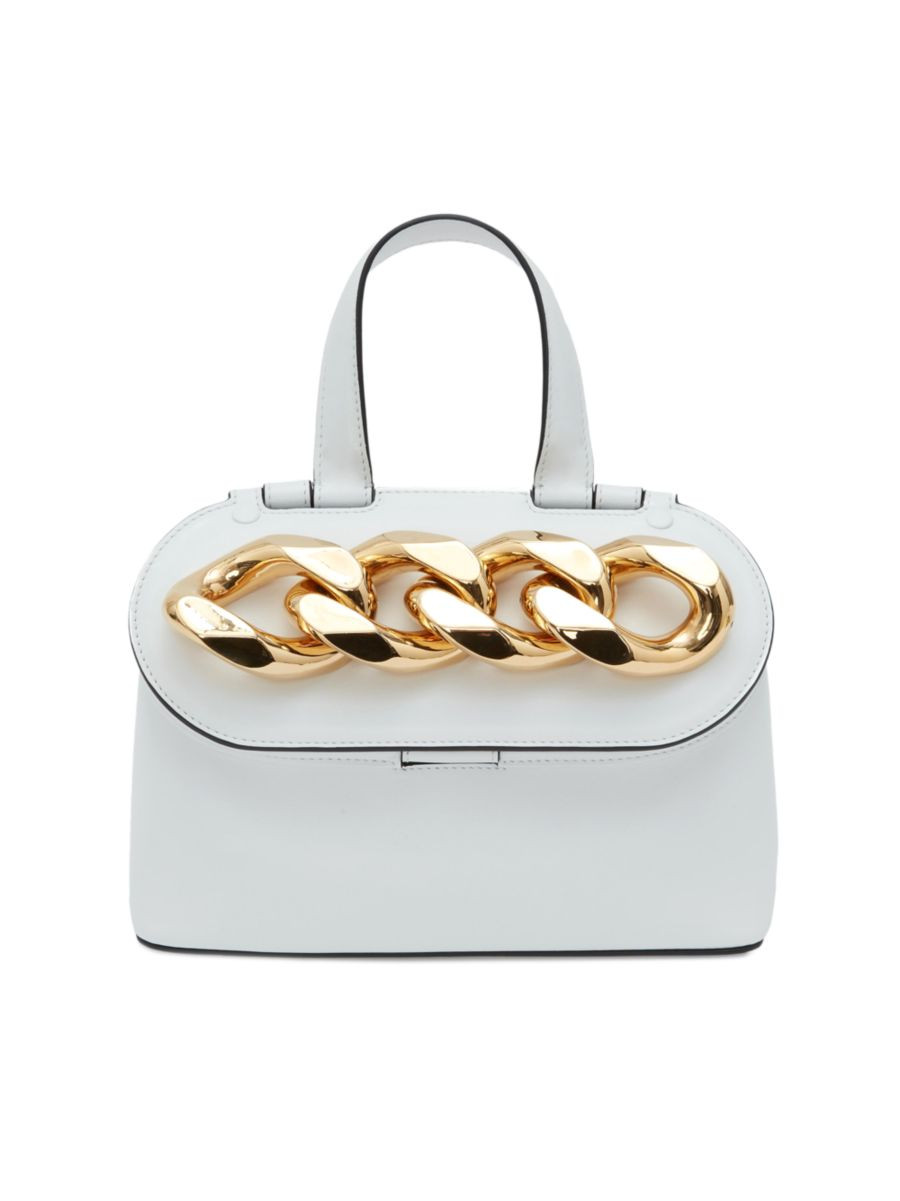 Small Chain Lid Leather Top Handle Bag | Saks Fifth Avenue