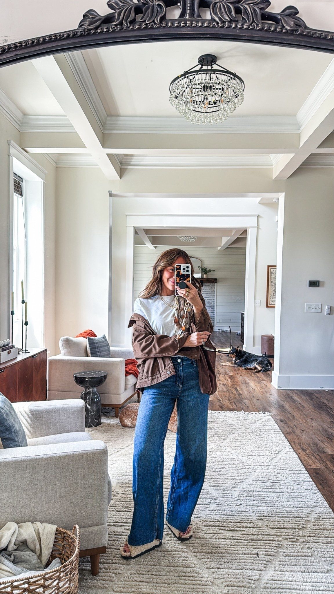 Easy basic fall casual outfit! In size 0 jeans, S tee XS jacket 

#LTKStyleTip #LTKFindsUnder50 #LTKFindsUnder100