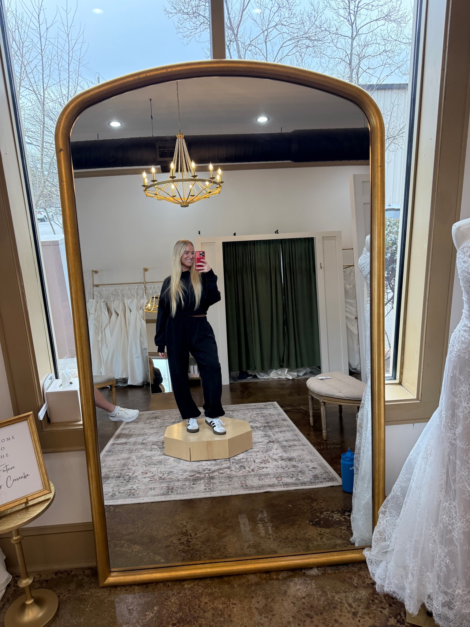 Snagged the podium at Miss Kay’s wedding dress appointment lol

#LTKSpringSale #LTKU #LTKootd