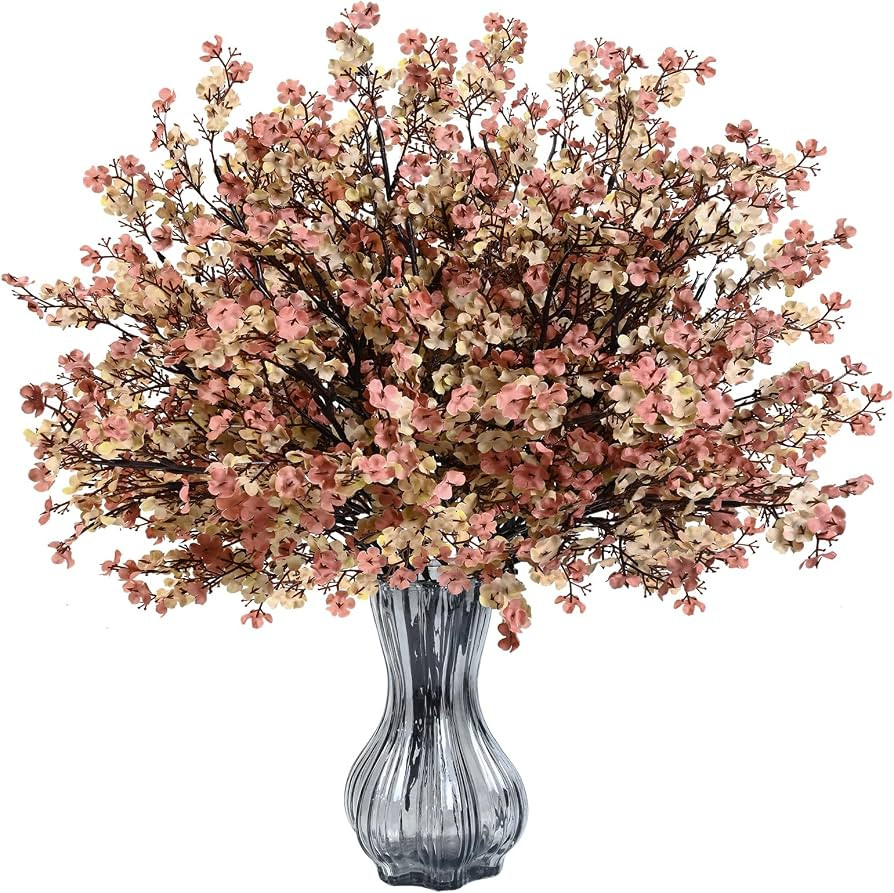 Waipfaru 6Pcs Fake Flowers Babys Breath Silk Artificial Flowers Gypsophila Bouquets Bulk Real Tou... | Amazon (US)