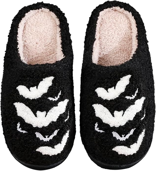 Afellicy Halloween Christmas Slippers Checkered Scuff for Women and Men Holiday Indoor Bedroom Fl... | Amazon (US)