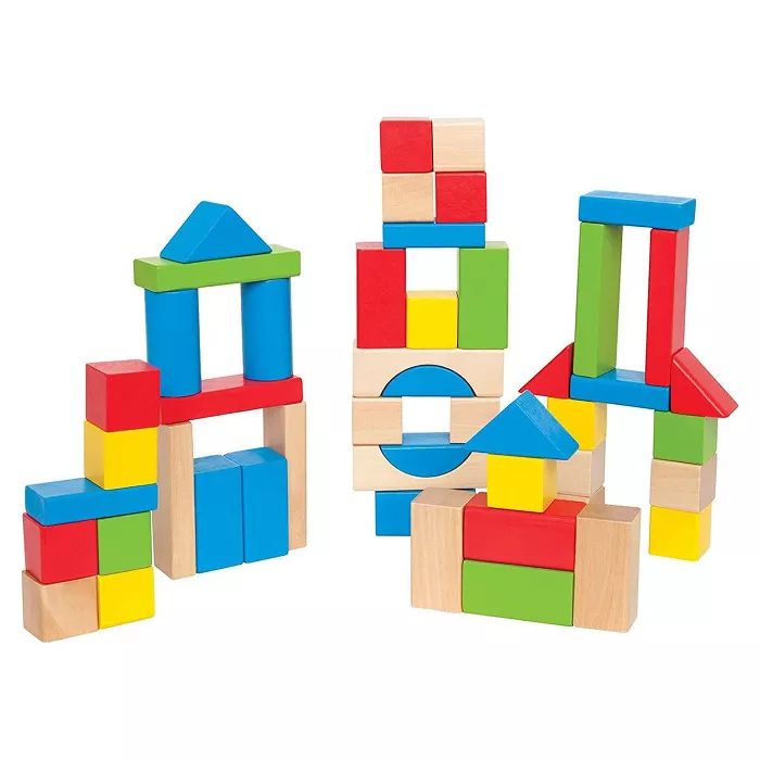 HAPE Natural & Color Maple Blocks - Set of 50 | Target