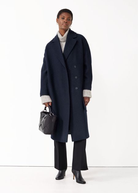 Workwear wool navy coat 

#LTKworkwear #LTKSeasonal #LTKstyletip