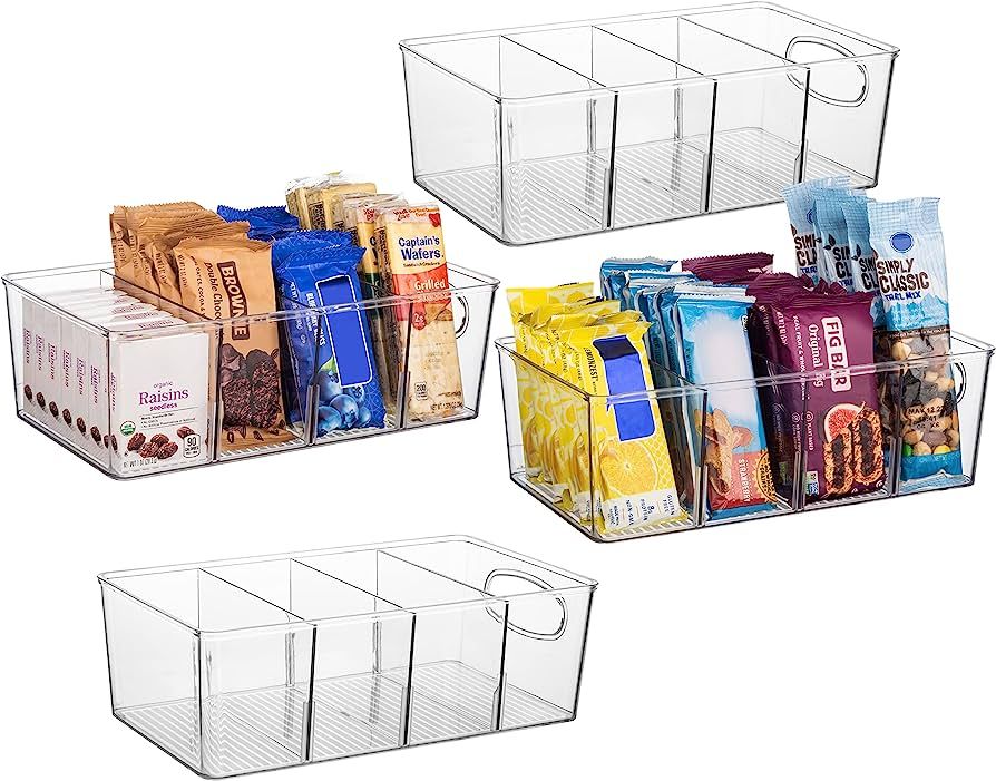 ClearSpace Plastic Pantry Organizers and Storage Bins with Removable Dividers – Perfect Kitchen... | Amazon (US)