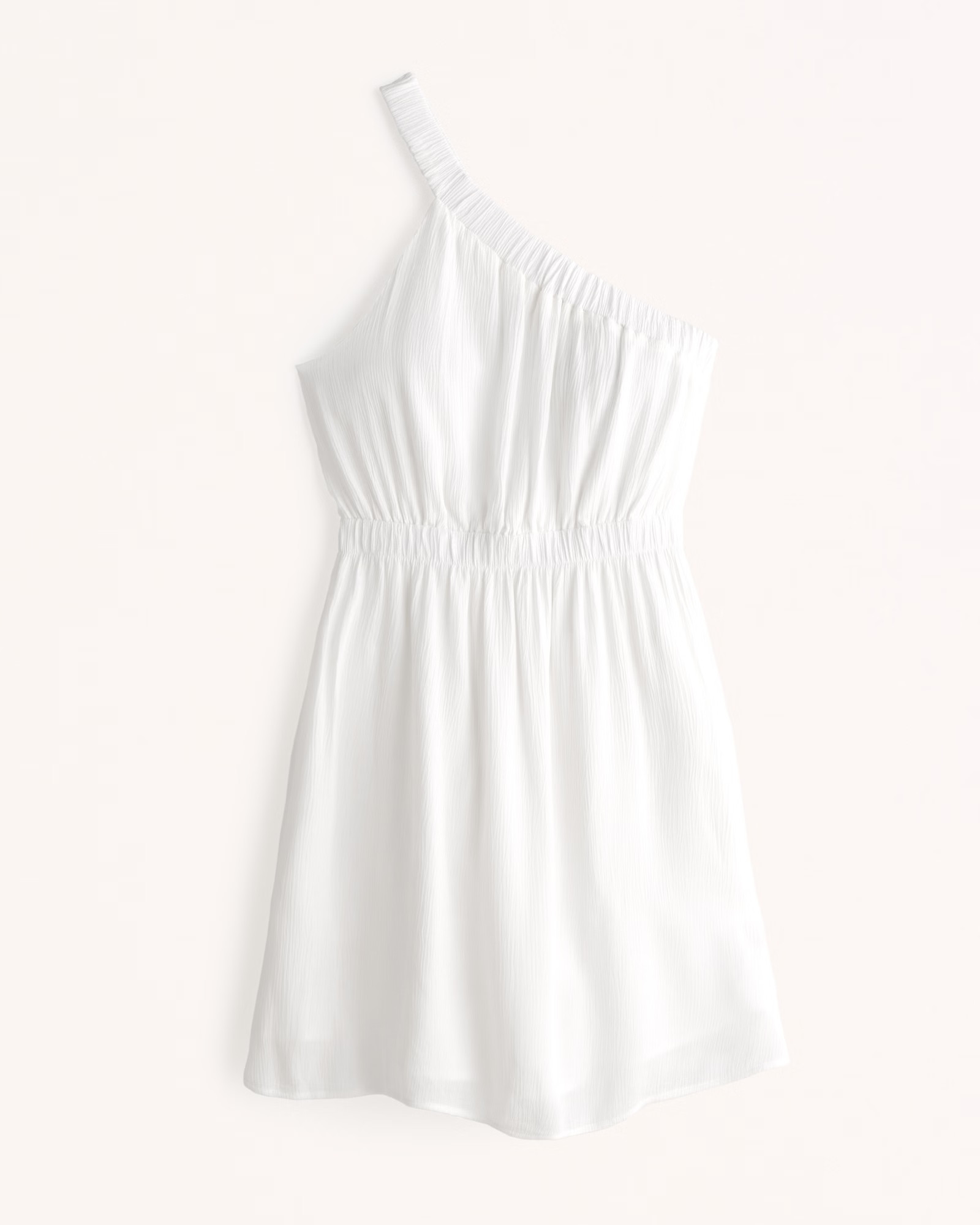 Asymmetrical Scrunchie Strap Mini Dress | Abercrombie & Fitch (US)