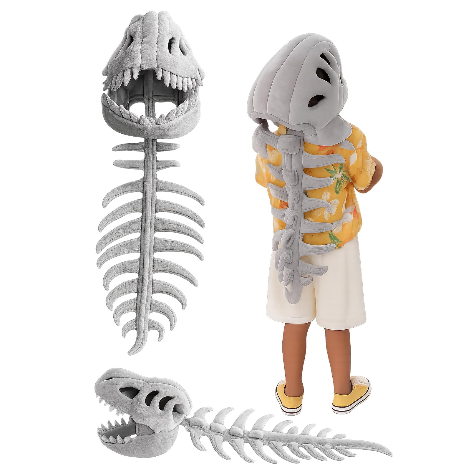 Dinosaur Costume-3D Skeleton Design Plush Realistic Dino Outfit, 2025 New Christmas Fun Skeleton ... | Amazon (US)