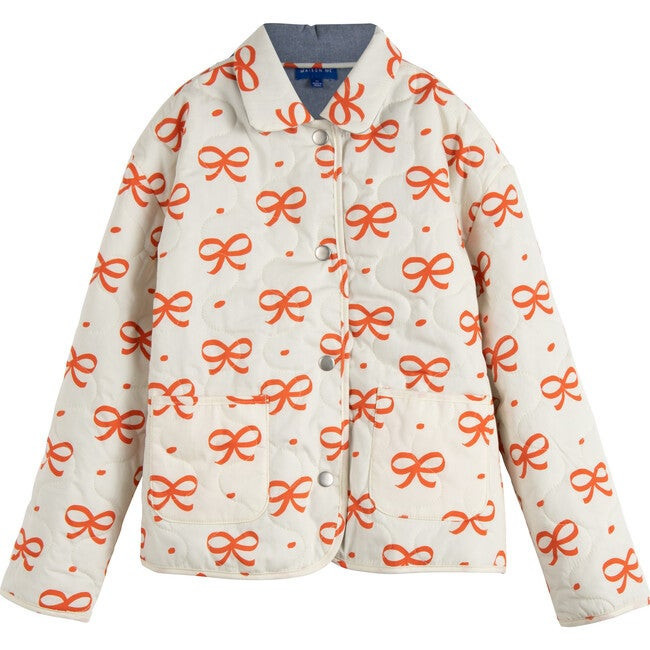 Women's Candice Reversible Jacket, Chambray & Bows | Maisonette