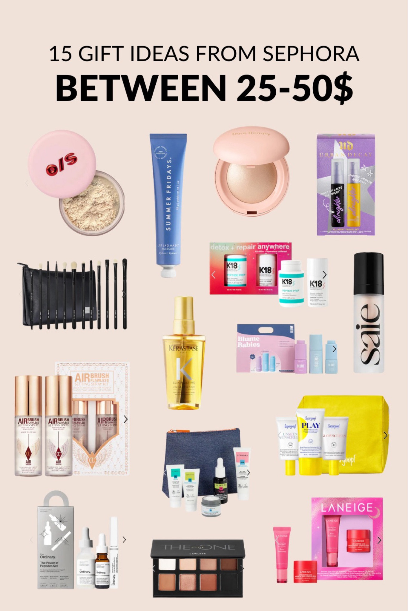 15 gift ideas from Sephora between 25$ and 50$ 🎁💄

#LTKbeauty #LTKGiftGuide #LTKHoliday