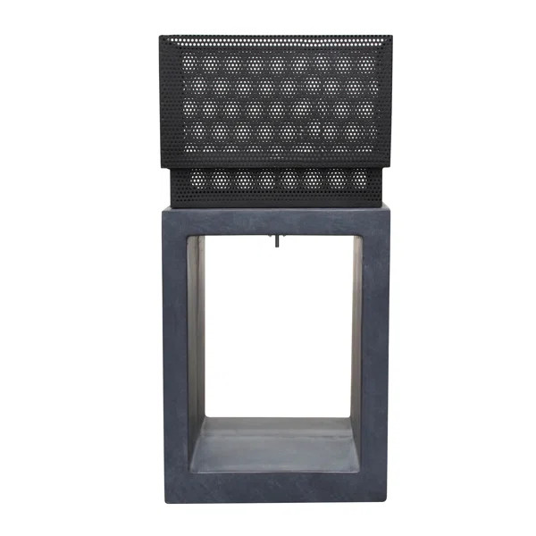 Allyiah 28.38'' H x 13.75'' W Magnesium Oxide Wood Burning Outdoor Fire Column | Wayfair North America