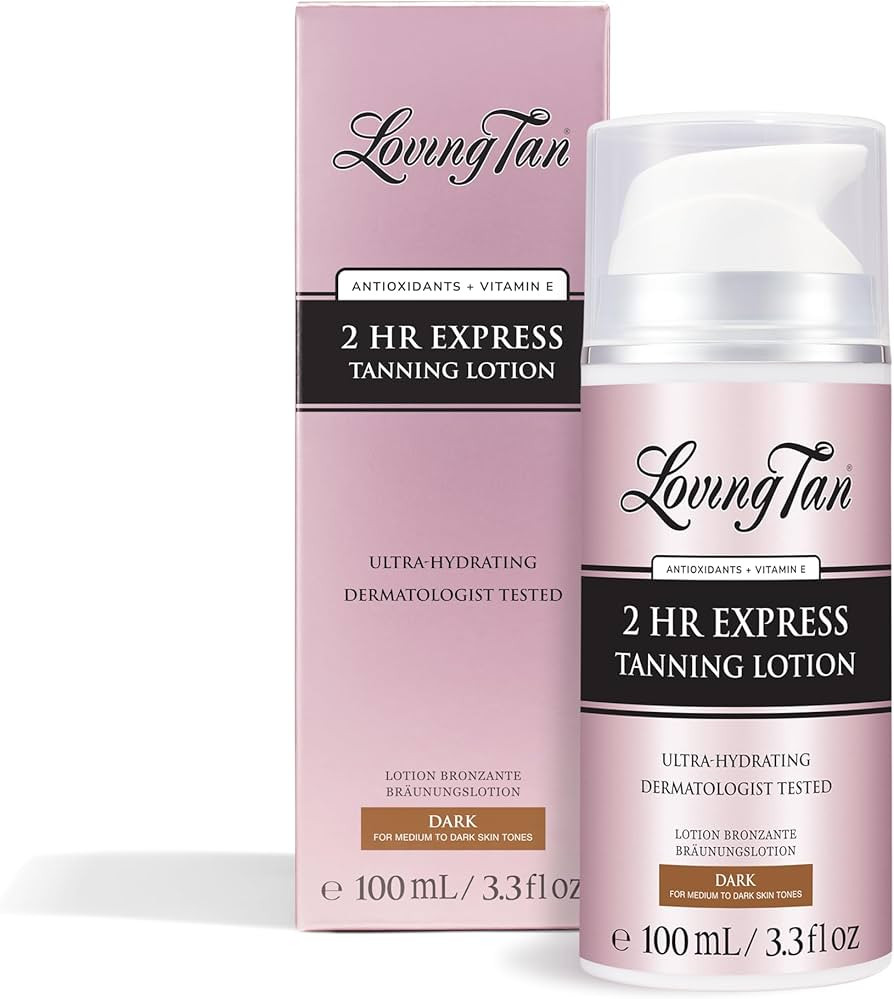 Loving Tan NEW 2 Hr Express Self Tanning Body Lotion, Dark - Hydrating Natural-Looking Glow Sunle... | Amazon (US)