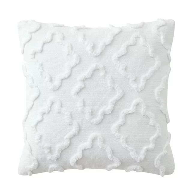 My Texas House Odessa Diamond Cotton Decorative Pillow Cover, 20" x 20", White - Walmart.com | Walmart (US)