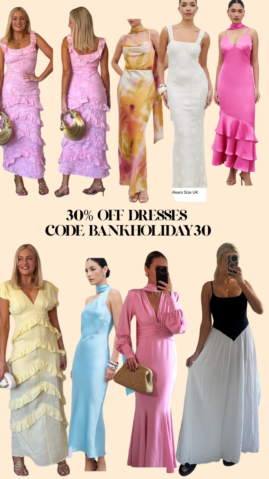 30% off dresses with code BANKHOLIDAY30 💕