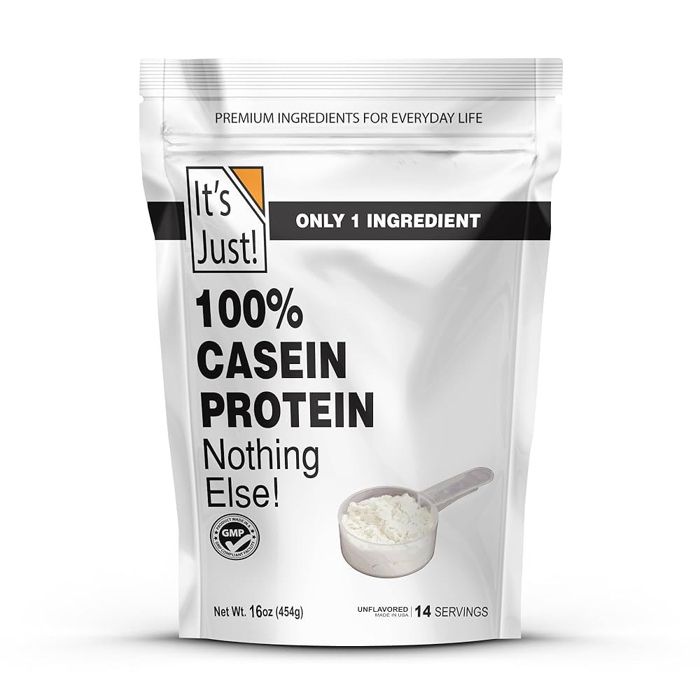 It's Just! - 100% Casein Protein Powder, Made in USA, One Ingredient, Slow Burning, Time Release ... | Amazon (US)