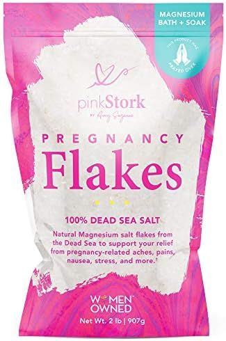 Pink Stork Pregnancy Flakes: Bath Salts with Pure Magnesium (Unscented), Alleviates Pregnancy Ach... | Amazon (US)