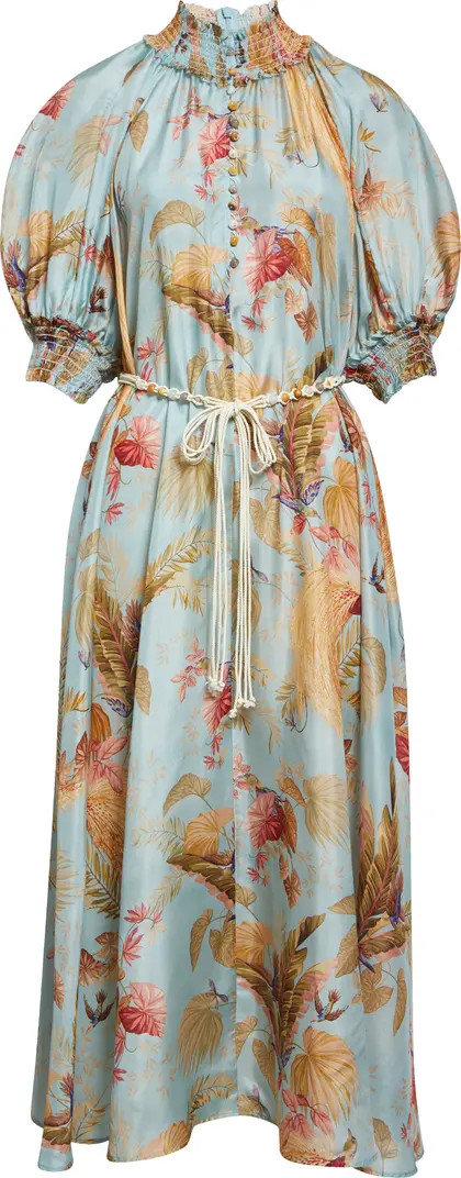 Ascension Print Silk Belted Dress | Nordstrom