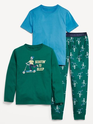 3-Piece Jersey-Knit Pajama Set for Boys | Old Navy (US)