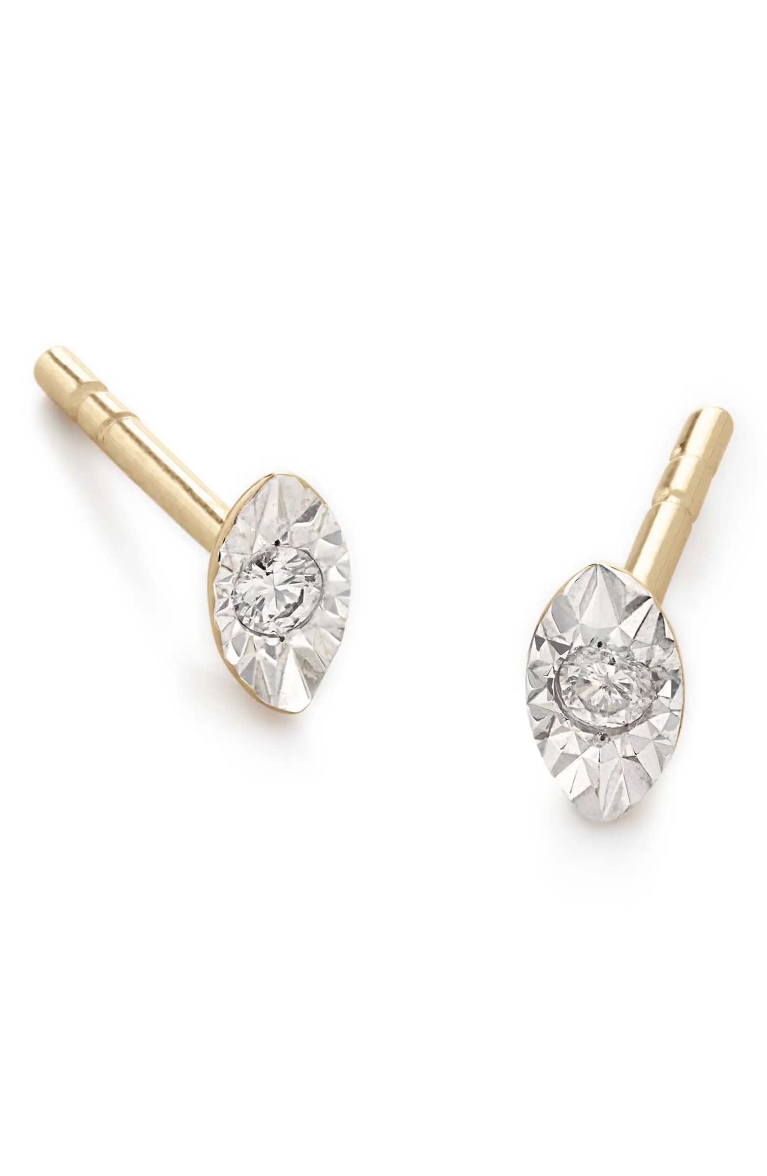 14K Gold Diamond Marquise Stud Earrings | Nordstrom