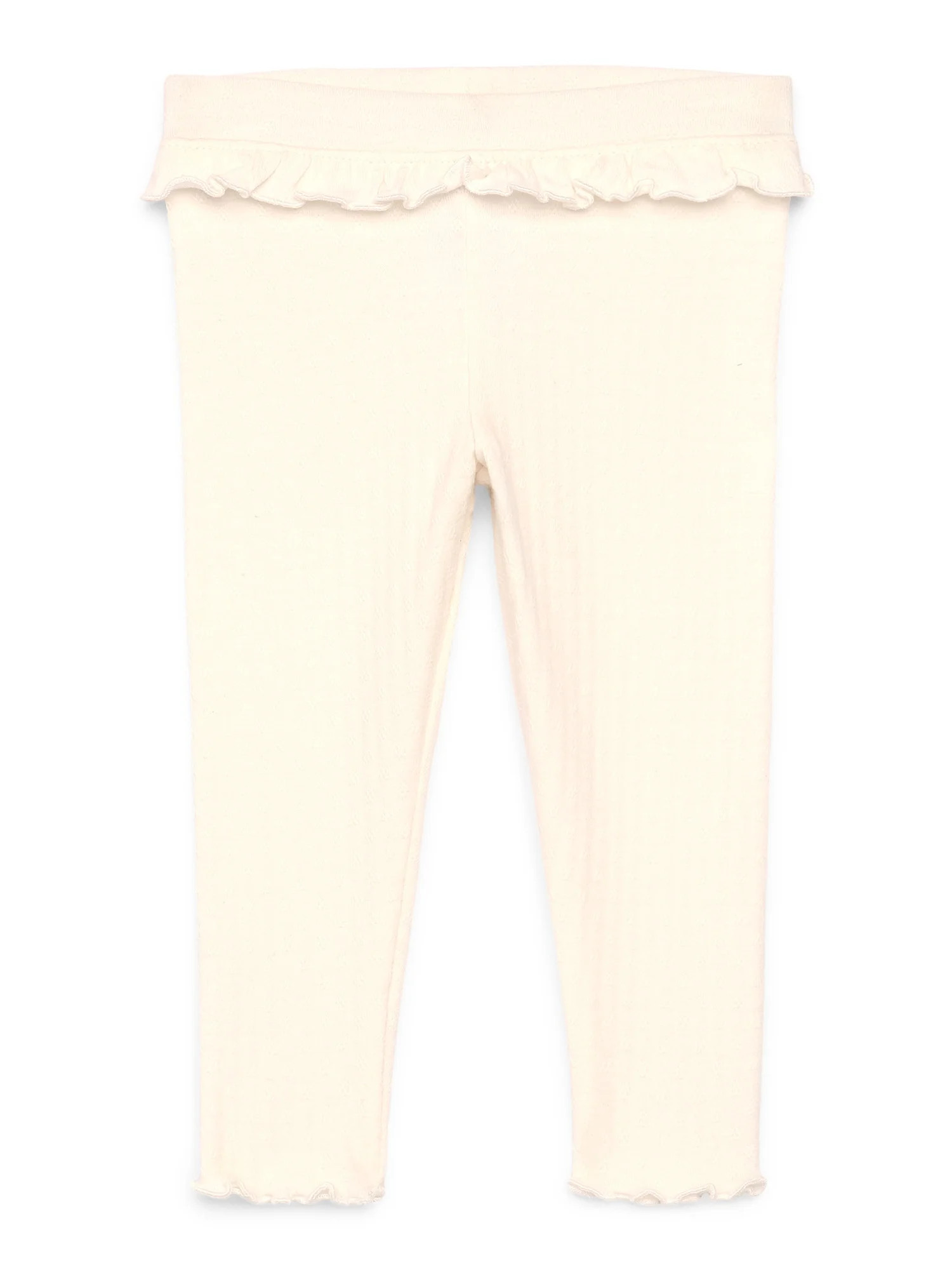 Garanimals Baby Girl Ruffle Trim Pointelle Leggings, Sizes 0M-24M | Walmart (US)