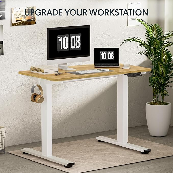 FLEXISPOT EN1 Whole-Piece Standing Desk, 48 x 24 Inches Height Adjustable Desk Stand up Desk Home... | Amazon (US)