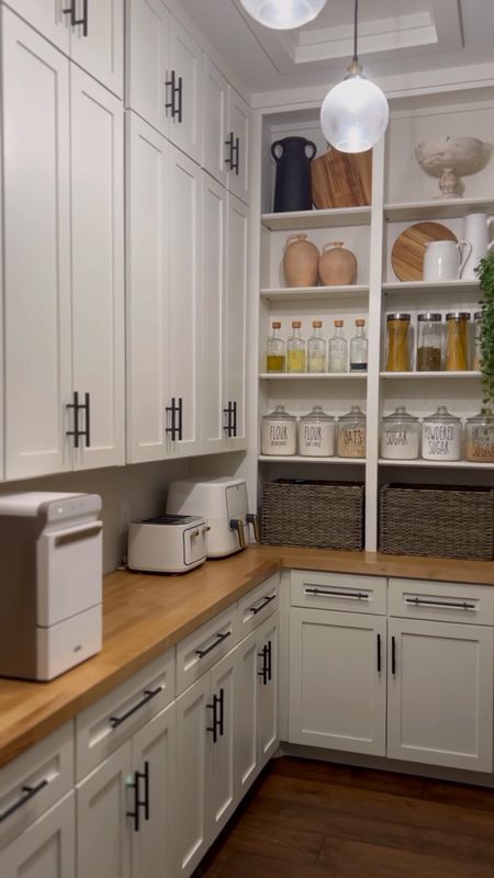 Pantry organization design and storage countertop appliances air fryer toaster ice maker nugget ice beautiful appliances by drew Barrymore Walmart Amazon gevi baskets bins food storage walk in closet cabinetry hardware bar pulls glass food storage jars with lids anchor hocking target 

#LTKhome #LTKGiftGuide #LTKFind