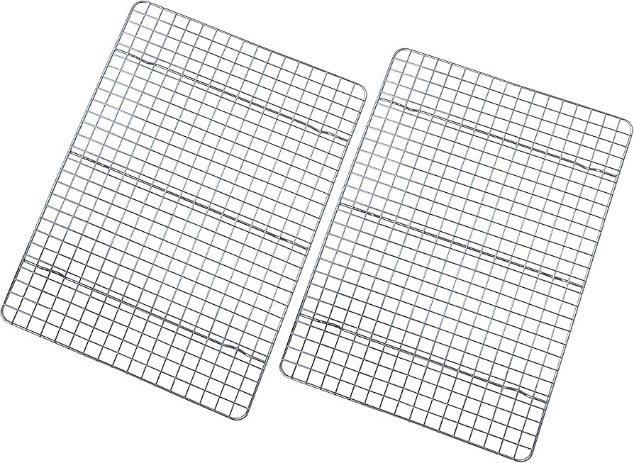 Checkered Chef Cooling Rack - Set of 2 Stainless Steel, Oven Safe Grid Wire Cookie Cooling Racks ... | Amazon (US)