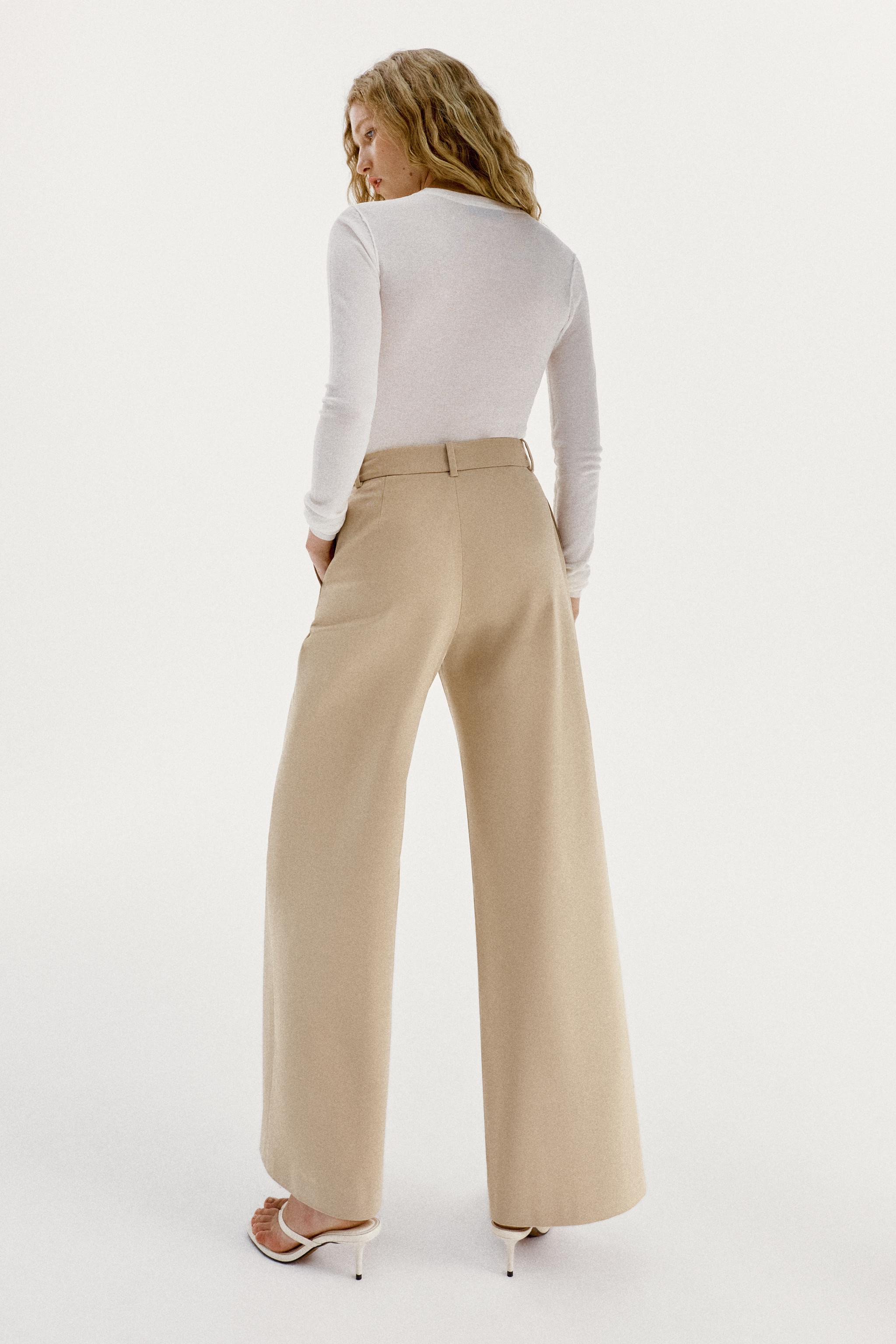 HIGH-RISE WIDE-LEG TROUSERS | Zara US