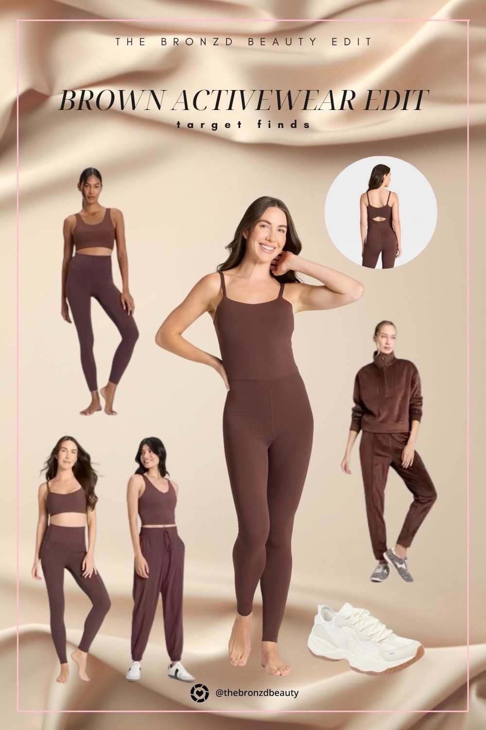 brown activewear, target workout sets, neutral athleisure, brown leggings, pilates outfit, gym to errands look, affordable activewear finds, soft life fitness style, travel sets

#LTKActive #LTKfitnessgoals #LTKTravel