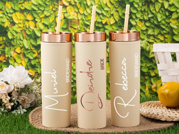 Personalized Tumbler Bridesmaid Proposal Tumbler Bride Matte - Etsy | Etsy (US)
