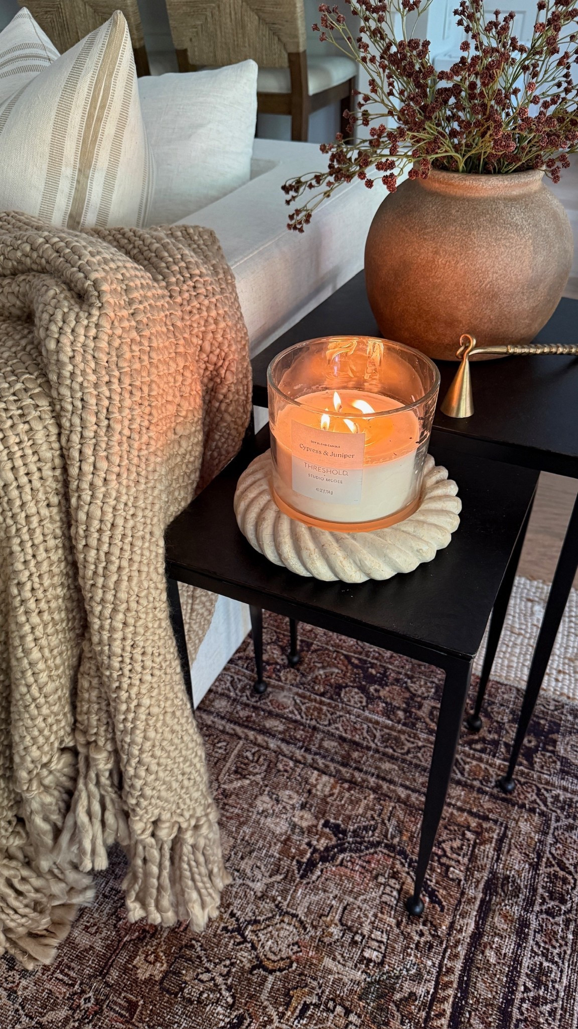 The perfect side table scene! These nesting tables are a favorite in our home!

#LTKHome #LTKSeasonal