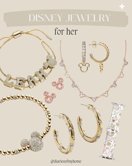 Disney Jewelry 🤍✨

#disney #disneyworld #disneytrip #disneyvacation #disneyworld #disneyland #mickeymouse #minniemouse #earrings #necklace #bracelet #watchband #forher #vacation #familytrip #disneylover #disneyobsessed #latina #lifestyle 

#LTKStyleTip #LTKTravel #LTKSeasonal