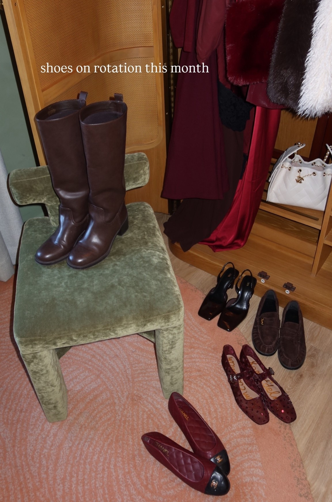 shoes I’ve been wearing all month 

Brown boots rhinestone flats suede loafers burgundy heels

#LTKdayinmylife #LTKgrwm #LTKHoliday