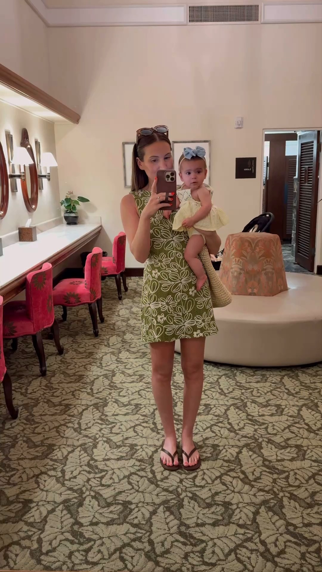 When your outfit blends in with the carpet😅 this dress is so cute though! It has a v back and the cutest texture/print! 



#LTKStyleTip