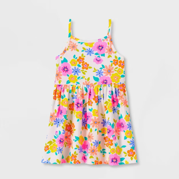 Toddler Girls' Printed Cotton Tank Dress - Cat & Jack™ | Target