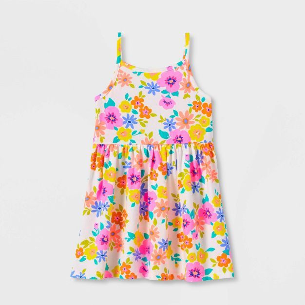 Toddler Girls' Printed Cotton Tank Dress - Cat & Jack™ | Target