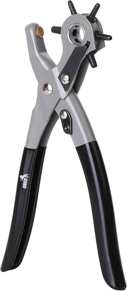 UNCO- Leather Hole Punch Tool, Multi Hole Sizes, Belt Hole Puncher, Leather Punch Tool, Leather H... | Amazon (US)