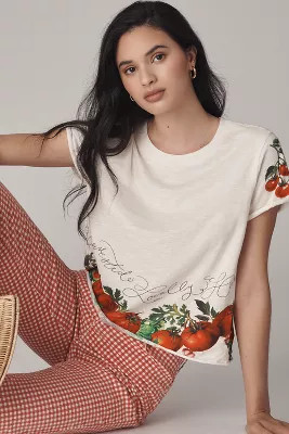 Maeve Short-Sleeve Boxy Tee | Anthropologie (US)