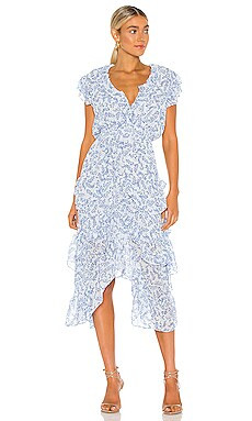 MISA Los Angeles Dakota Dress in Blue Petals from Revolve.com | Revolve Clothing (Global)
