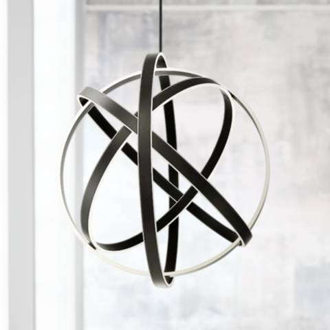 Modern Forms Kinetic 38" Wide Black 4-Light LED Pendant | Lamps Plus