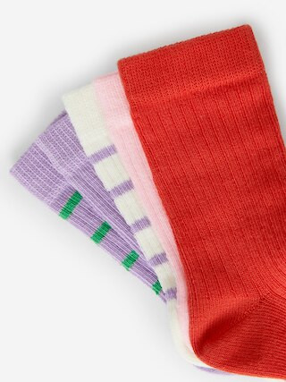 Rib Knit Baby Socks, 5 Pairs – Lilac/Red – ARKET GB | Arket UK