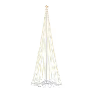 12 ft. Giant-Sized Motion LED Pre-Lit Cone Tree with Star Holiday Yard Decoration Y11 | The Home Depot