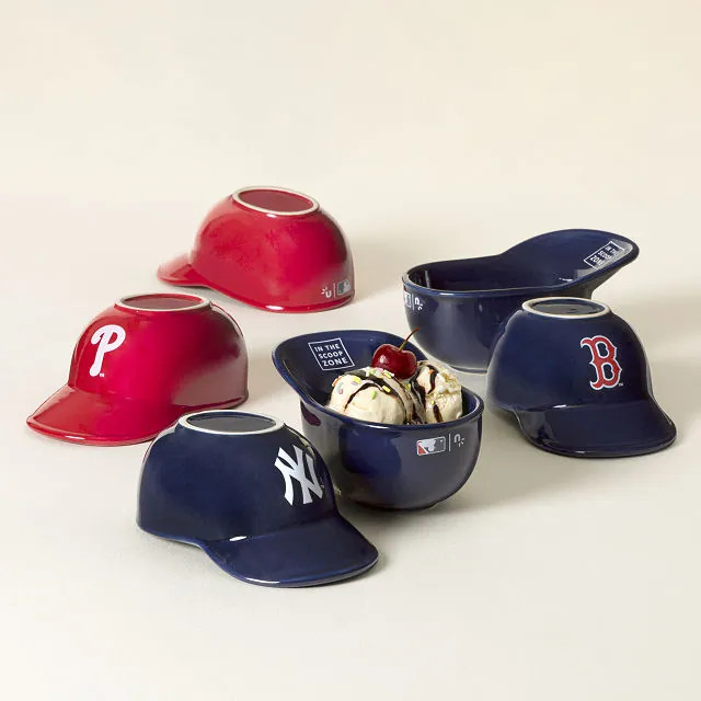 MLB Sundae Slugger Ceramic Ice Cream Bowl Set | UncommonGoods