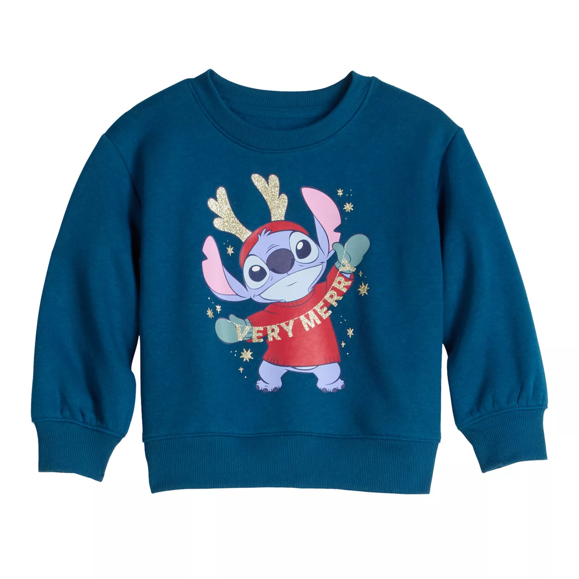 Baby & Toddler Girl Jumping Beans® Disney's Lilo & Stitch Holiday Graphic Crewneck Sweatshirt | Kohl's